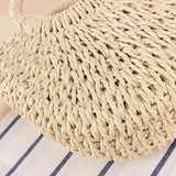 Xpoko Half-Round Woven Straw Bag, Women's Summer Crossbody Bag, Casual Beach Handbag For Holiday