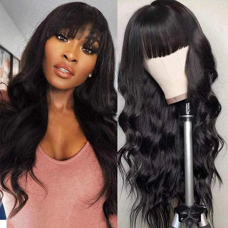 Xpoko - Black Fashion Casual Solid Patchwork Wigs