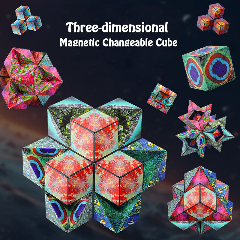 Xpoko 1 Three-dimensional Variety Magic Cube Shashibo Cube Anti Stress Toy Geometry Infinite Magnetic Transform Cube