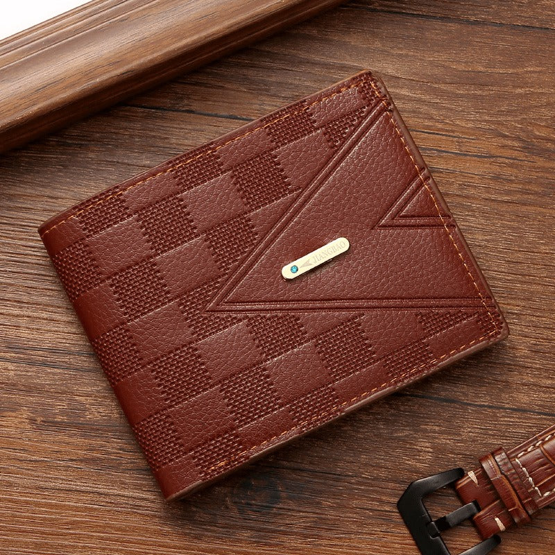 XPOKO Men's Business Short Wallet With Card Slots Card