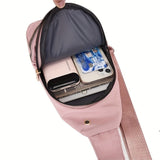 Quilted Casual Chest Bag, Lightweight Foldable Sling Bag, Portable Trendy Versatile Shoulder Bag