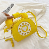 Xpoko Fashion Bags Telephone Shaped PU Leather Shoulder Bag