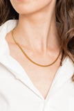 Xpoko back to school 18K Gold Plated Curb Chain Necklace