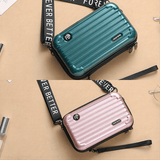 Stylish Suitcase Design Shoulder Bag, Zipper All-Match Zipper Coin Purse