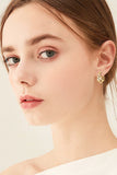 Back to school Moissanite 925 Sterling Silver Layered Earrings