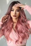 Xpoko Fashion Wave Synthetic Long Wigs in Pink 26''