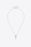 Xpoko back to school 925 Sterling Silver 18K Rose Gold-Plated Pendant Necklace