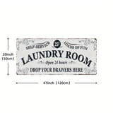 Xpoko - 1pc Waterproof Laundry Room Runner Rug - Non-Slip, Dirt-Resistant, Machine Washable, Entrance Doormat, Kitchen, Living Room, Laundry, Bathroom - 24x71in