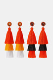 Xpoko Back to school Baeds Detail Triple Layered Tassel Earring