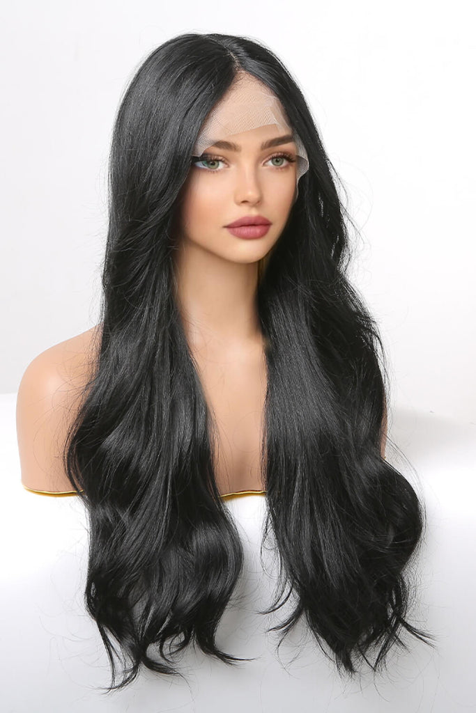 90s lob 13*2" Lace Front Wigs Synthetic Long Wavy 24" 150% Density