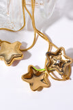 Back to school Rhinestone Decor Star Box Pendant Necklace