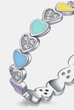 Back to school Heart Shape 925 Sterling Silver Zircon Ring