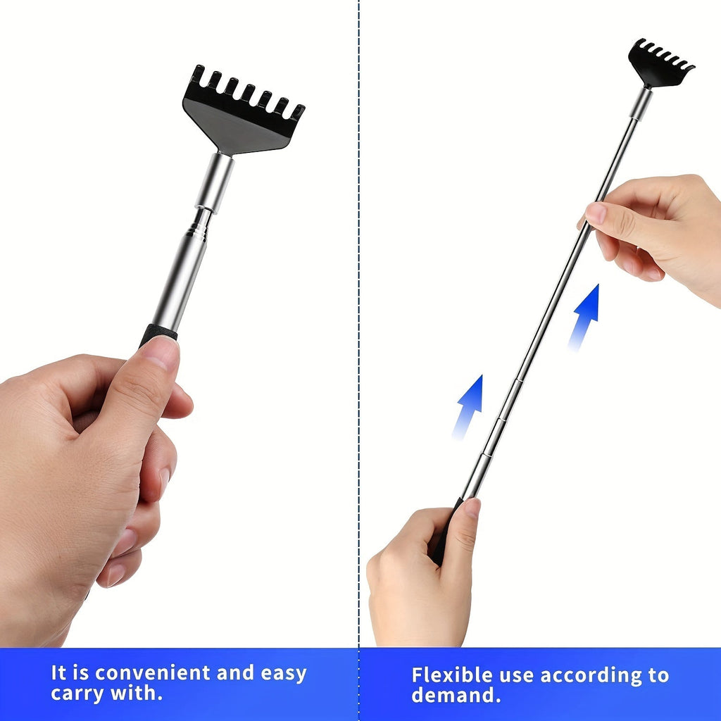 Xpoko 2 Pack Portable Extendable Back Scratcher With Beautiful Gift Packaging, Stainless Steel Telescoping Massage Tool For Men Women
