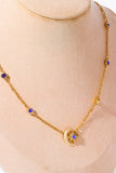 Moon & Star Shape Zircon Pendant Necklace