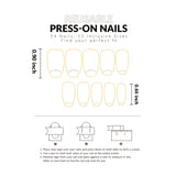 Xpoko - 24 pcs Shimmer Ballerina Press On Nails - Medium Brown Coffin Design - Glossy False Nails for Women and Girls - Easy to Apply and Remove - Long-Lasting and Durable