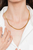 Xpoko back to school 18K Gold Plated Curb Chain Necklace