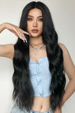 90s lob Full Machine Long Wave Synthetic Wigs 28''