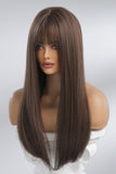 90s lob Full Machine Long Straight Synthetic Wigs 26''