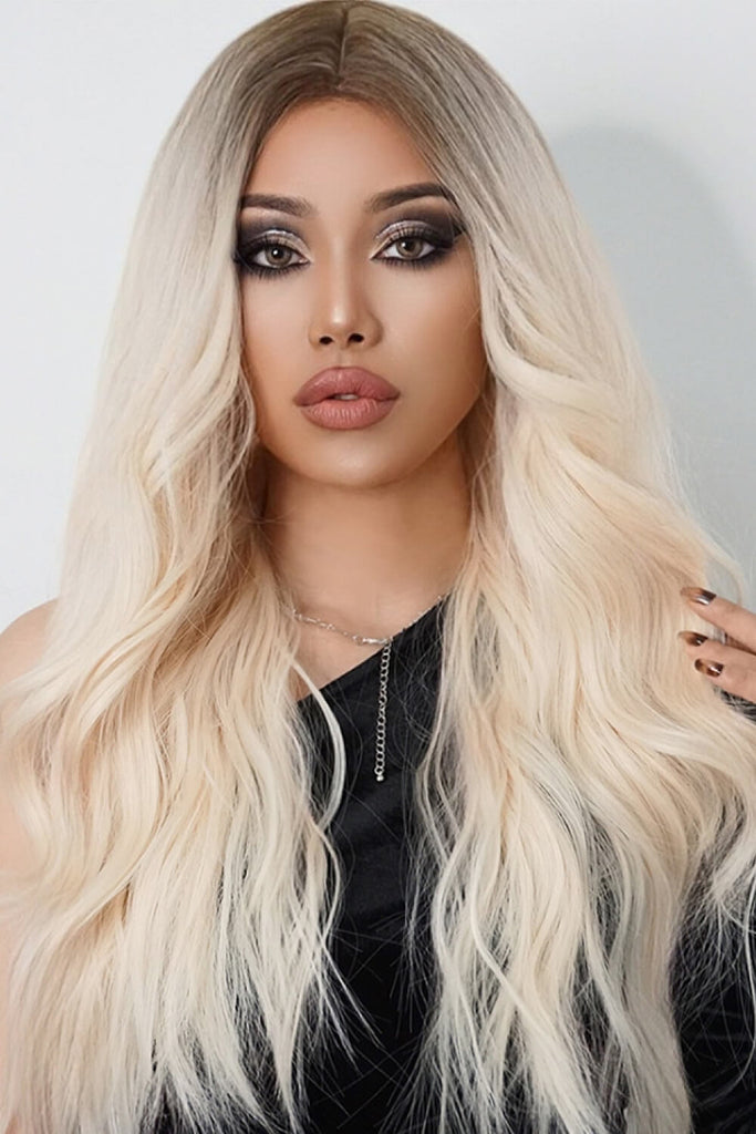 90s lob Long Wave Synthetic Wigs 26''