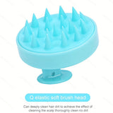 Xpoko 1pcs Professional Silicone Shampoo Brush Scalp Shower Washing Hair Massage Brush Soft Tooth Hair Brush For All Hair Types