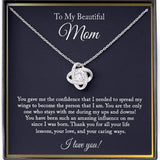 Xpoko To My Beautiful Mom Love Necklace Mom Gift, Mom Necklace, Mother's Day Gifts