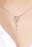 Xpoko back to school 925 Sterling Silver 18K Rose Gold-Plated Pendant Necklace