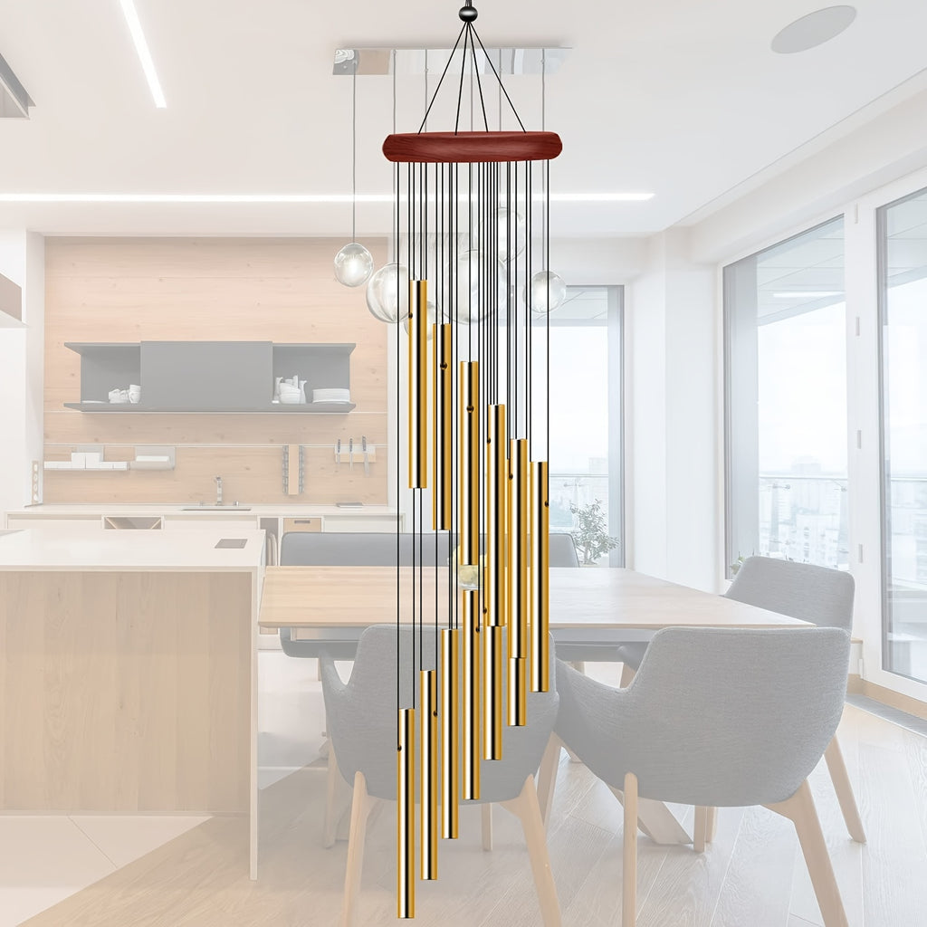 Xpoko - 1pc Wind Chimes For Outside, Wind Chimes Outdoor  With 12 Aluminum Alloy Tubes And Hook, Memorial Wind Chimes Outdoor, Mother's Day Gift, Mother's Day Decor, Mother's Day Supplies, Party Supplies, Party Decor