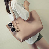 Xpoko Fashion Bags Pink Time Tassel Buckle Single Shoulder Bag