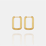 Xpoko 2024 New Fashion Woman Style Earring ElegantSade Rectangle Hoops