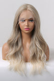 Back to School 13*2" Lace Front Wigs Synthetic Long Wave 24" 150% Density in Medium Blonde Highlights