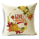 Xpoko Creative Letters Thanksgiving Themed Pillow Covers Sofa Bedroom Car Decor Cushion Covers 40*40Cm/45*45Cm/50*50Cm