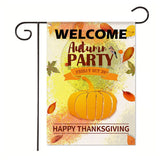 Xpoko Thanksgiving Garden Banner 2022 Fall Pumpkin Letter Print Yard Decor Banner 30*45Cm（11.81IN*17.71IN）