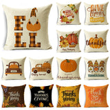 Xpoko Creative Letters Thanksgiving Themed Pillow Covers Sofa Bedroom Car Decor Cushion Covers 40*40Cm/45*45Cm/50*50Cm