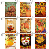 Xpoko Thanksgiving Garden Banner 2022 Fall Pumpkin Letter Print Yard Decor Banner 30*45Cm（11.81IN*17.71IN）