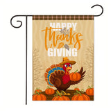 Xpoko Thanksgiving Garden Banner 2022 Fall Pumpkin Letter Print Yard Decor Banner 30*45Cm（11.81IN*17.71IN）