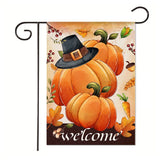 Xpoko 2022 New Thanksgiving Garden Flag Autumn Harvest Scene Printing Yard Decoration Banner 30*45Cm（11.81IN*17.71IN）