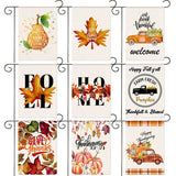 Xpoko Creative Thanksgiving Series Garden Flags Autumn Harvest Maple Leaf Letters Garden Decoration Banner 30*45Cm（11.81IN*17.71IN）