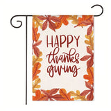 Xpoko Thanksgiving Garden Banner 2022 Fall Pumpkin Letter Print Yard Decor Banner 30*45Cm（11.81IN*17.71IN）