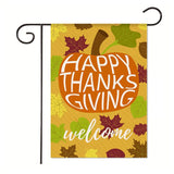 Xpoko Creative Thanksgiving Themed Garden Flag Pumpkin Alphabet Print Yard Decor Festive Banner 30*45Cm（11.81IN*17.71IN）