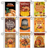 Xpoko Creative Thanksgiving Themed Garden Flag Pumpkin Alphabet Print Yard Decor Festive Banner 30*45Cm（11.81IN*17.71IN）