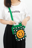 Xpoko 2024 New Fashion Bags Elegant HandbagCartoon Smiley Knitted One-Shoulder Bag