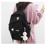 Unisex waterproof large capacity teenagers girls nylon pink school bags women's travel shoulder bag high school backpacks