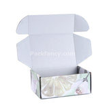 500pcs/lot Custom Fancy Design E-flute Corrugated Cardboard  Packaging Mailer Box With Logo