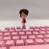 Diy Key Caps Anime Cute Girl Personalized Cartoon Kawaii Keycap Pink Stereo Cute Custom Cherry Mx Mechanical Keyboard Keycaps