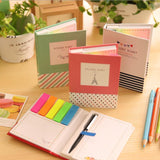 back to school Creative Hardcover Memo Pad Notepad Sticky Notes Architecture Stationery Diary Notebook Office School Supplies pen