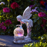 Back to School Outdoor Solar Lamp Luminous Fairy Girl LED Lights Waterproof Solar Lamp Garden Yard Art Ornaments Angel Figure Sculpture Crafts