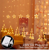 Christmas Led Garland Curtain String Light Merry Christmas Decor For Home 2021 Cristmas Ornament Xmas Navidad Noel Gift New Year