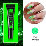 8ml Stamping Gel Neon Green Gold Black Gel Paint Stamping Nail Art Semi-Permanent Varnish Nail Templates Polish Designs GL1916-2