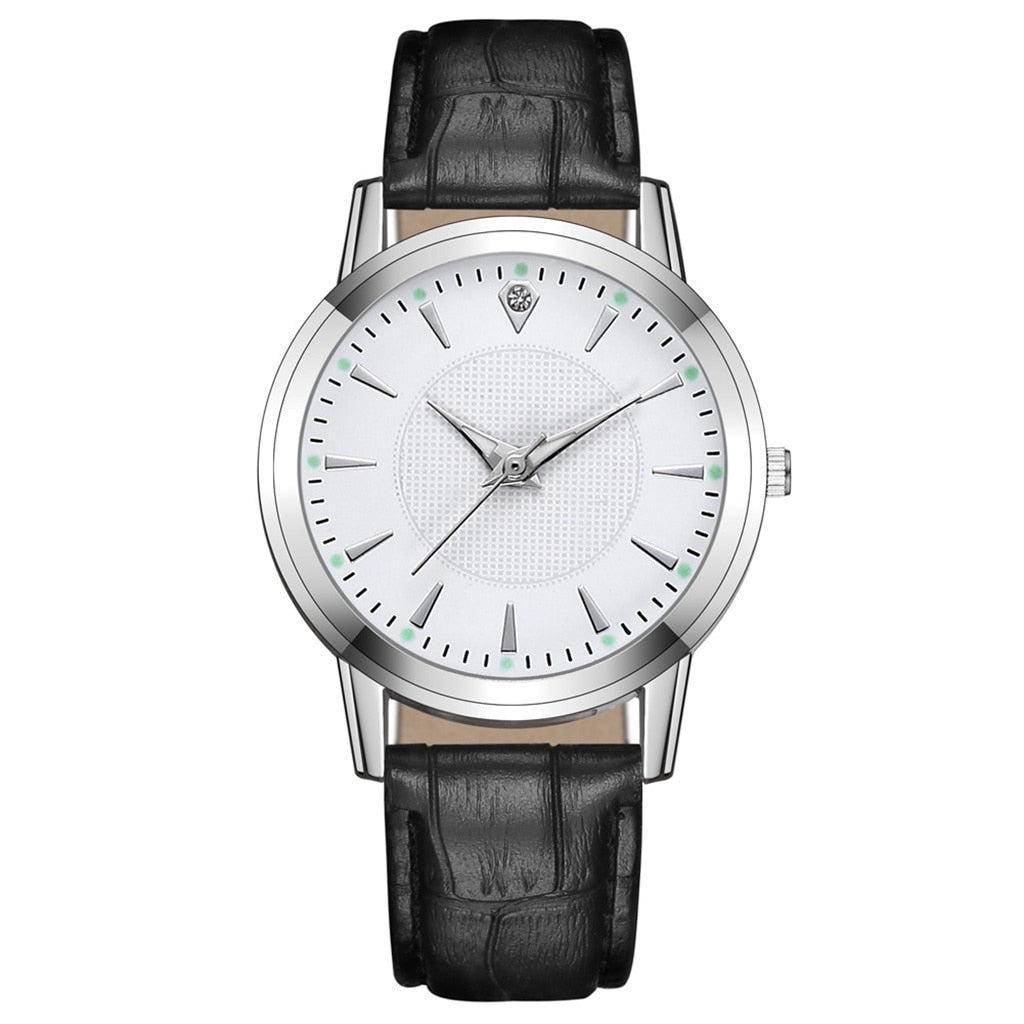 Fashion Lover Watches Couple Quartz Wristwatch Simple Sports Leather Men Watch Women Watches Black Clock Gift relogio masculino