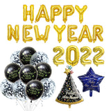 2022 Balloons Gold Silver Number Foil Baloons Happy New Year Aluminum Balloon Merry Christmas 2021 New Year Eve Party Decor Noel